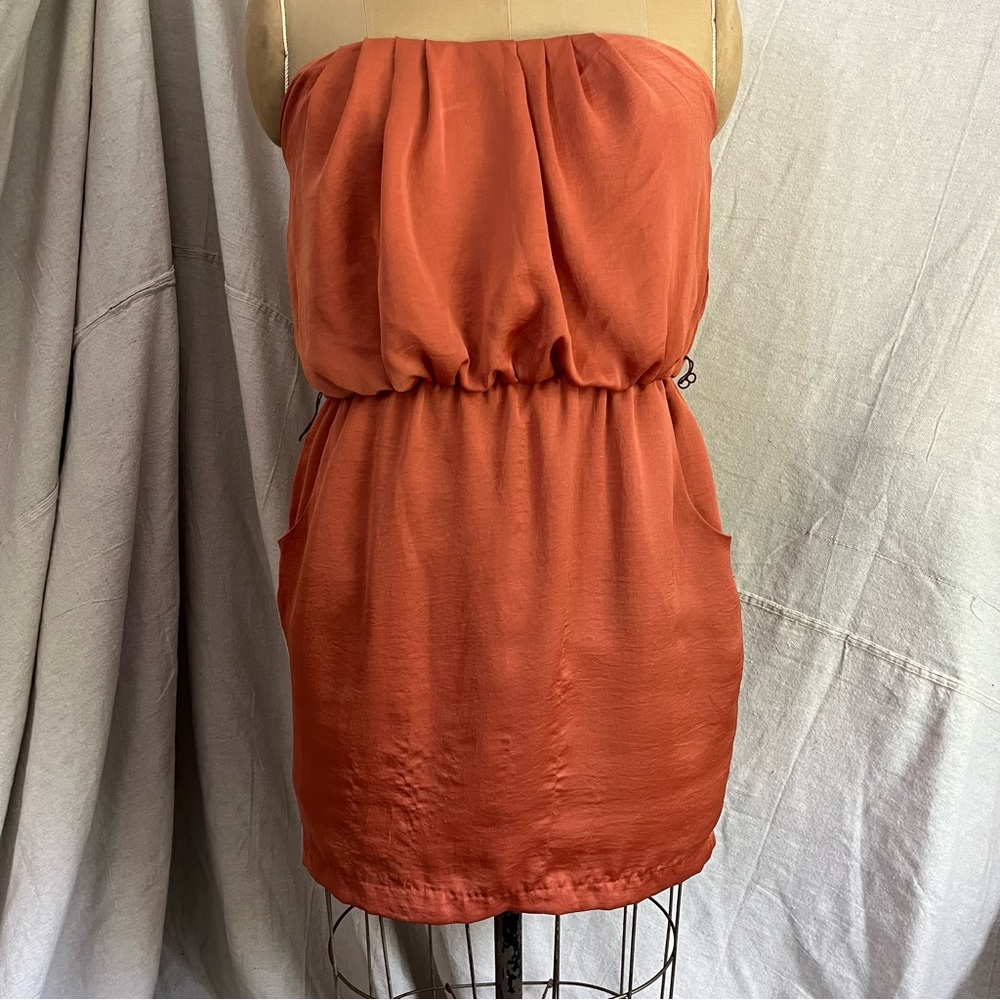 2/$20 city triangles Strapless Mini Dress with Pockets